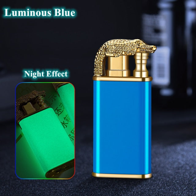 New Creative Dragon Double Fire Lighter Jet Flame Open Fire Conversion Windproof Inflatable Lighter Novelty Men's Gift