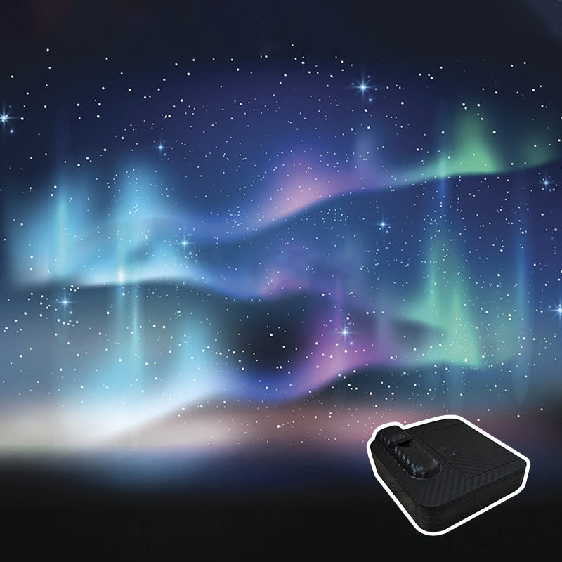 Lámpara de proyección Aurora Moon Galaxy, fondo creativo, atmósfera, luz nocturna, proyector de tierra, lámpara de fotografía para regalo de cumpleaños