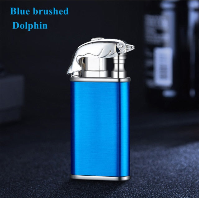 New Creative Dragon Double Fire Lighter Jet Flame Open Fire Conversion Windproof Inflatable Lighter Novelty Men's Gift