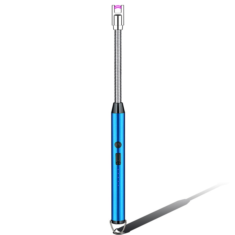 360° Electric Arc BBQ Lighter USB Windproof Flameless Plasma Ignition Long Kitchen Lighters Gas Lighter for Candle Gas Stove