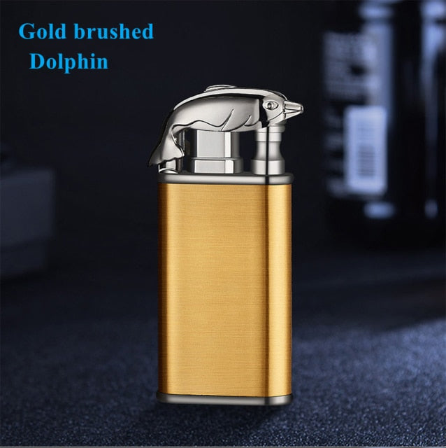 New Creative Dragon Double Fire Lighter Jet Flame Open Fire Conversion Windproof Inflatable Lighter Novelty Men's Gift