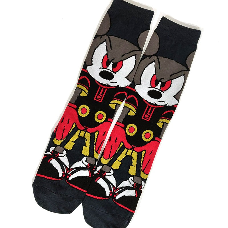 Simpsons Cartoon Anime Funny Socks Men Hip Hop Print Novelty Crazy Sokken Hip Hop Unisex Comfortable Skateboard Happy Meias
