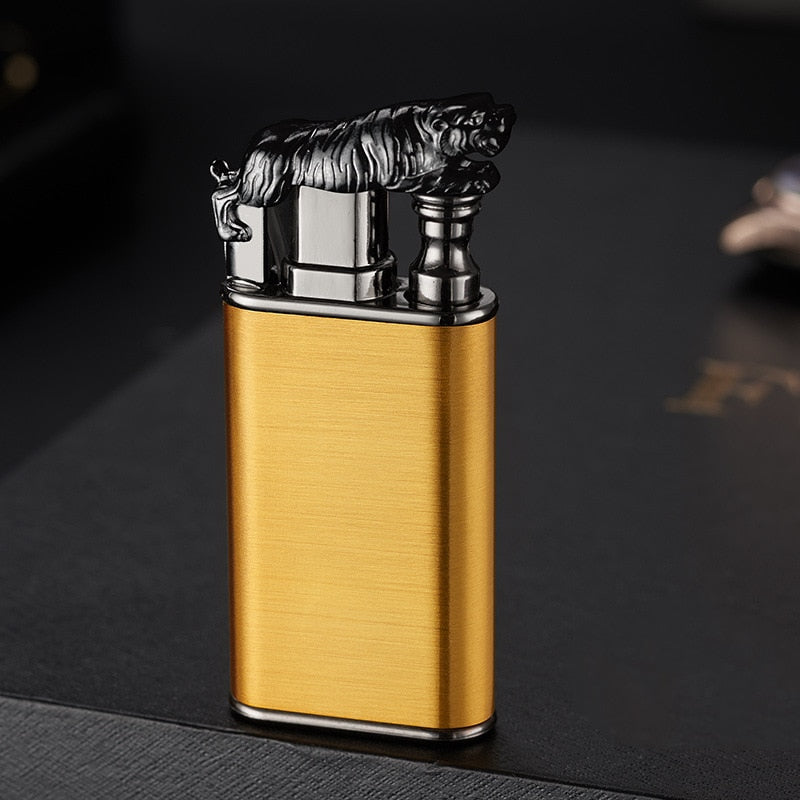 New Creative Dragon Double Fire Lighter Jet Flame Open Fire Conversion Windproof Inflatable Lighter Novelty Men's Gift