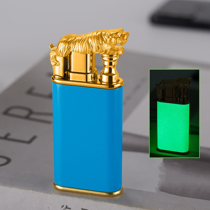 New Creative Dragon Double Fire Lighter Jet Flame Open Fire Conversion Windproof Inflatable Lighter Novelty Men's Gift