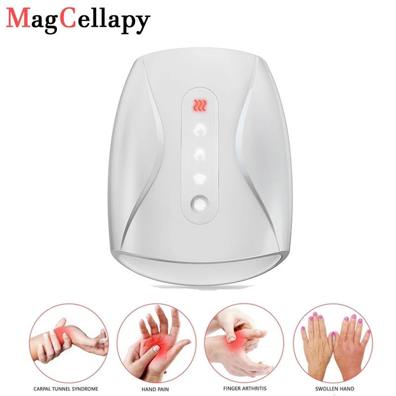 Dispositivo masajeador de mano eléctrico para mujer, masaje inalámbrico con punto de acupuntura para dedo de Palma, presión de aire y compresión de calor, belleza