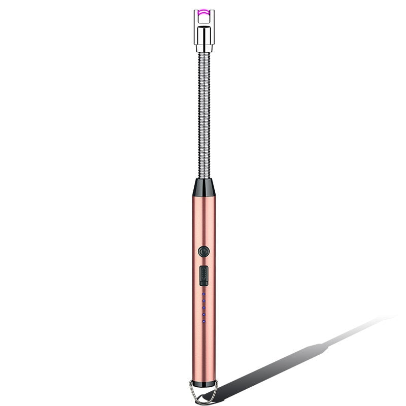 360° Electric Arc BBQ Lighter USB Windproof Flameless Plasma Ignition Long Kitchen Lighters Gas Lighter for Candle Gas Stove