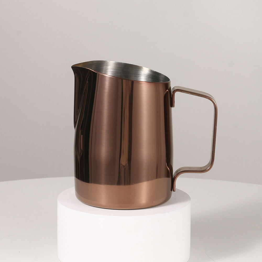 Coffee Pitcher 450ML Stainless Steel Milk Frothing Jug Mugs Espresso Coffee Pitcher Barista Craft Frothing Jug